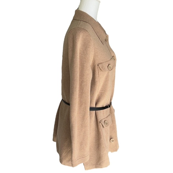 LK Bennett Miranda Camel Knit Belted Cardigan Sweater - M - Picture 9 of 16